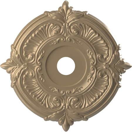 Ekena Millwork Attica PVC Medallion (Canopies up to 7 3/4"), 22"OD x 3 1/2"ID x 1"P, Metallic Champagne Mist CMP22ATECE